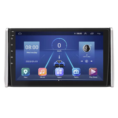 Штатная магнитола Lesko для Toyota RAV4 V (XA50) 2018-н.в. экран 10" 6/128Gb 4G Wi-Fi GPS Top