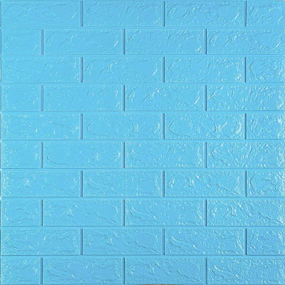 3D панель самоклеющаяся 700x770x5мм кирпич Голубой (005-5) SW-00000297