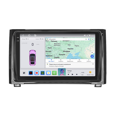 Штатная магнитола Lesko для Toyota Tundra II 2007-2013 экран 9" 4/64 QLED CarPlay 4G Wi-Fi GPS 360 Prime