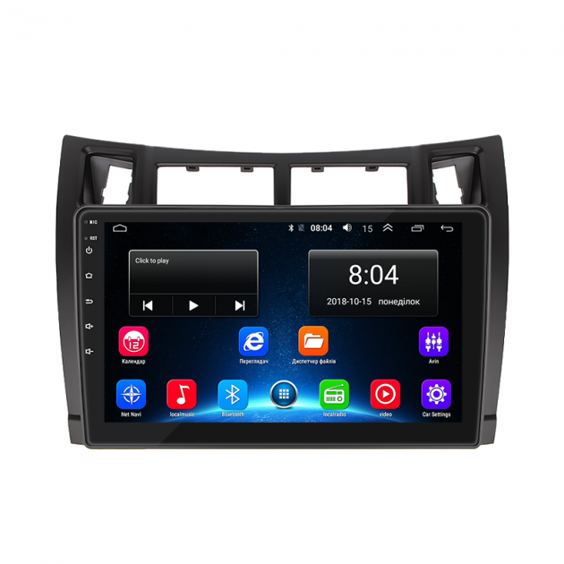Штатная магнитола Lesko для Toyota Yaris II 2005-2009 экран 9" 2/32Gb Wi-Fi GPS Base