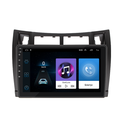 Штатная магнитола Lesko для Toyota Yaris II Рестайлинг 2009-2012 экран 9" 1/16Gb Wi-Fi GPS Base