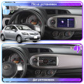 Штатная магнитола Lesko для Toyota Yaris III 2010-2014 экран 9" 2/32Gb Wi-Fi GPS Base