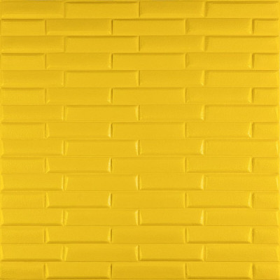 3D панель самоклеющаяся кладка 700х770х7мм Желтая (037) SW-00000302