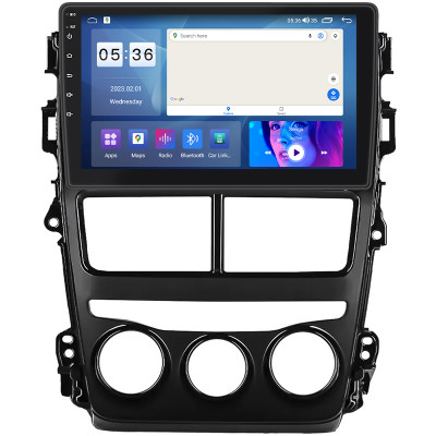 Штатная магнитола Lesko для Toyota Yaris III Рестайлинг 2 2017-2020 экран 9" 2/32Gb CarPlay 4G Wi-Fi GPS Prime