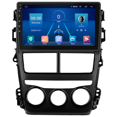 Штатная магнитола Lesko для Toyota Yaris III Рестайлинг 2 2017-2020 экран 9" 6/128Gb 4G Wi-Fi GPS Top