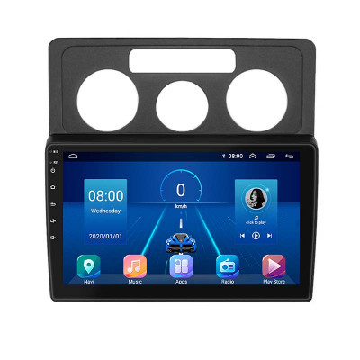 Штатная магнитола Lesko для Volkswagen Caddy III 2004-2010 экран 10" 4/64Gb 4G Wi-Fi GPS Top