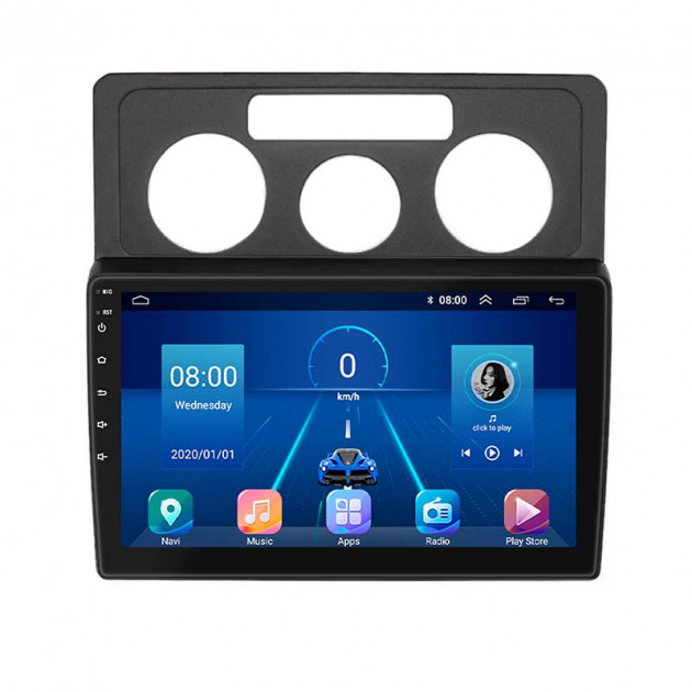 Штатная магнитола Lesko для Volkswagen Caddy III 2004-2010 экран 10" 6/128Gb 4G Wi-Fi GPS Top
