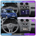Штатная магнитола Lesko для Volkswagen Caddy III Рестайлинг 2010-2015 экран 10" 4/32Gb 4G Wi-Fi GPS Top