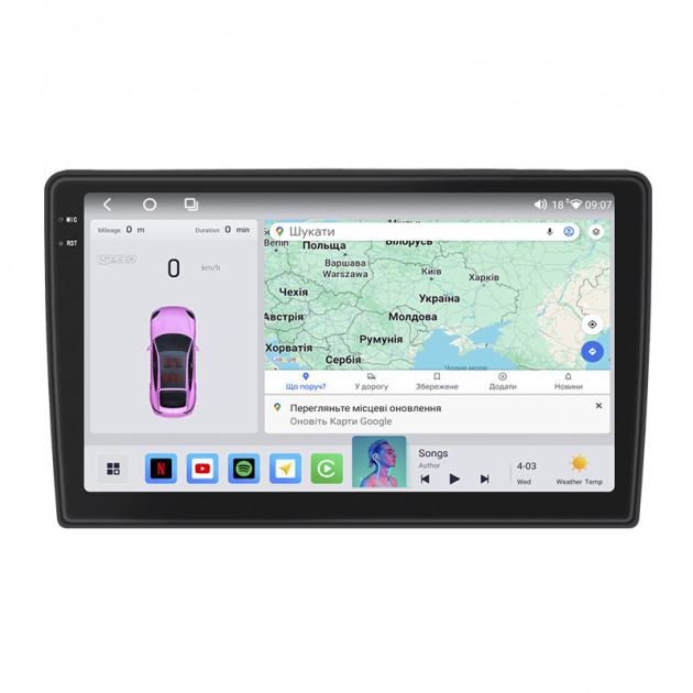 Штатная магнитола Lesko для Volkswagen Caddy IV 2015-2020 экран 10" 4/64 QLED CarPlay 4G Wi-Fi GPS 360 Prime