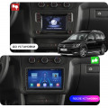 Штатная магнитола Lesko для Volkswagen Caddy IV 2015-2020 экран 10" 2/32Gb 4G Wi-Fi GPS Top