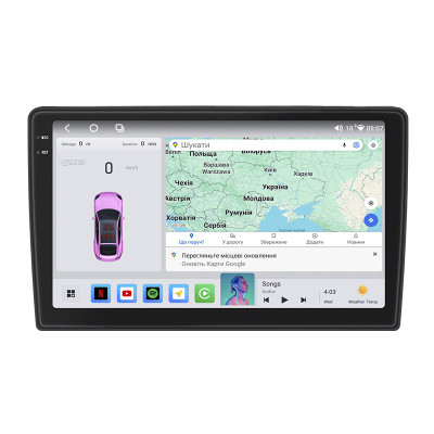 Штатная магнитола Lesko для Volkswagen Caravelle T5 2003-2009 экран 10" 4/64 QLED CarPlay 4G Wi-Fi GPS 360 Prime