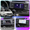 Штатная магнитола Lesko для Volkswagen Caravelle T6 2015-2020 экран 9" 4/64Gb 4G Wi-Fi GPS Top