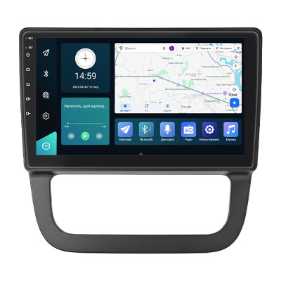 Штатная магнитола Lesko для Volkswagen Jetta V Auto AC 2005-2011 экран 10" 4/32Gb 4G Wi-Fi GPS Top