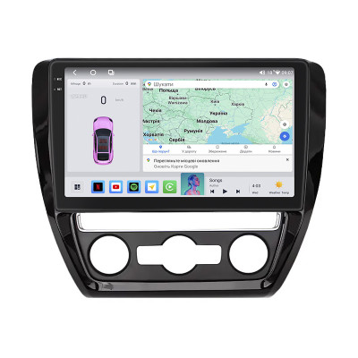 Штатная магнитола Lesko для Volkswagen Jetta VI Рестайлинг 2014-2018 экран 10" 4/64 QLED CarPlay 4G Wi-Fi GPS 360 Prime
