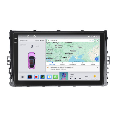 Штатная магнитола Lesko для Volkswagen Jetta VII 2018-н.в. экран 9" 4/64 QLED CarPlay 4G Wi-Fi GPS 360 Prime