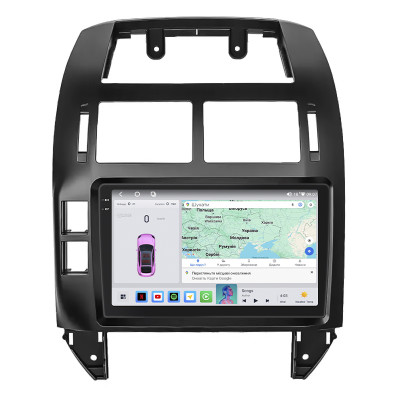 Штатная магнитола Lesko для Volkswagen Polo IV Рестайлинг 2005-2009 экран 9" 4/64 QLED CarPlay 4G Wi-Fi GPS 360 Prime