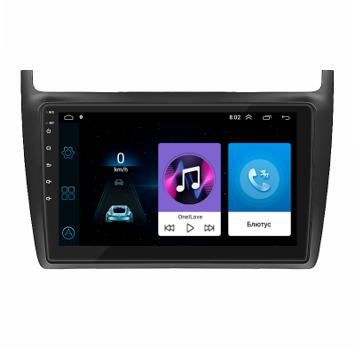 Штатная магнитола Lesko для Volkswagen Polo V 2009-2015 экран 9" 1/16Gb Wi-Fi GPS Base