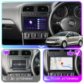 Штатная магнитола Lesko для Volkswagen Polo V 2009-2015 экран 9" 2/32Gb CarPlay 4G Wi-Fi GPS Prime