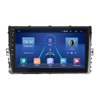 Штатная магнитола Lesko для Volkswagen Polo VI (EU Market) 2017-2021 экран 9" 6/128Gb 4G Wi-Fi GPS Top