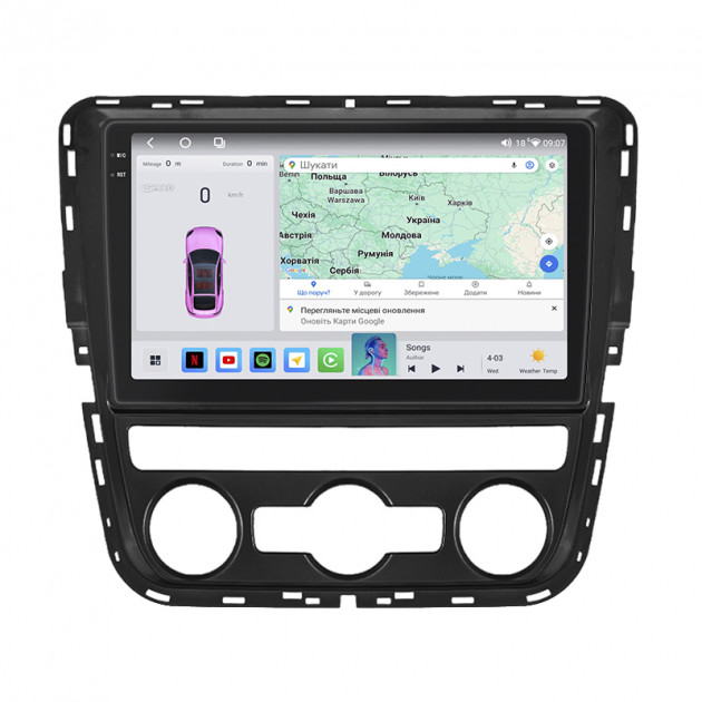 Штатная магнитола Lesko для Volkswagen Scirocco R I Рестайлинг 2014-2017 экран 10" 4/64 QLED CarPlay 4G Wi-Fi GPS 360 Prime