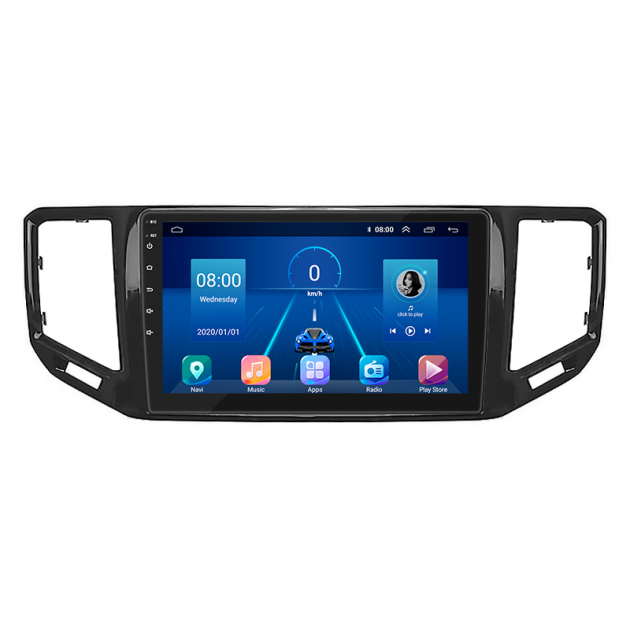 Штатная магнитола Lesko для Volkswagen Teramont I 2017-2020 экран 10" 4/32Gb 4G Wi-Fi GPS Top
