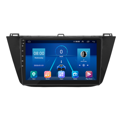 Штатная магнитола Lesko для Volkswagen Tiguan II 2016-2020 экран 10" 6/128Gb 4G Wi-Fi GPS Top