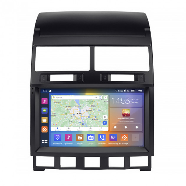 Штатная магнитола Lesko для Volkswagen Touareg I Рестайлинг 2006-2010 экран 9" 2/32Gb CarPlay 4G Wi-Fi GPS Prime