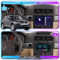 Штатная магнитола Lesko для Volkswagen Touareg I Рестайлинг 2006-2010 экран 9" 2/32Gb 4G Wi-Fi GPS Top