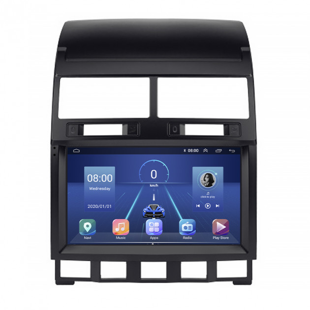 Штатная магнитола Lesko для Volkswagen Touareg I Рестайлинг 2006-2010 экран 9" 4/64Gb 4G Wi-Fi GPS Top
