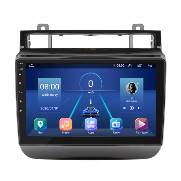 Штатная магнитола Lesko для Volkswagen Touareg II 2010-2014 экран 9" 2/32Gb 4G Wi-Fi GPS Top