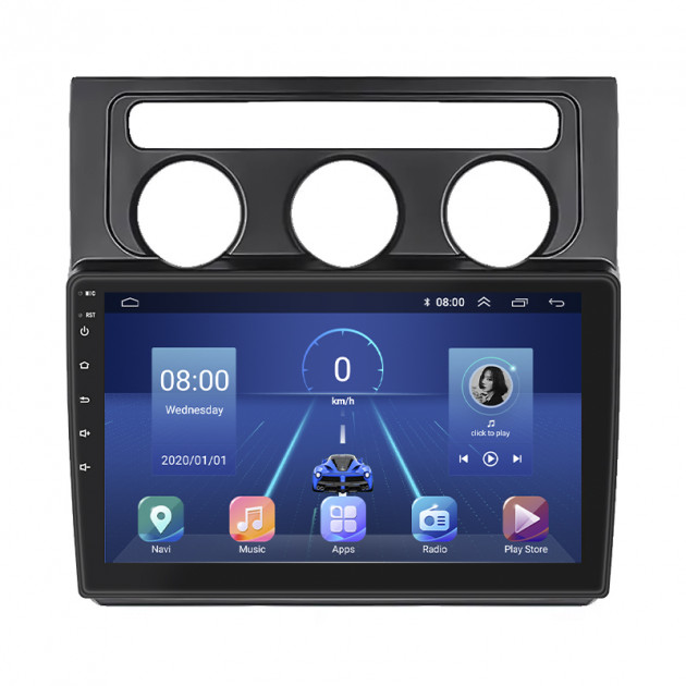 Штатная магнитола Lesko для Volkswagen Touran I 2003-2006 экран 10" 4/64Gb 4G Wi-Fi GPS Top