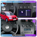 Штатная магнитола Lesko для Volkswagen Touran I 2003-2006 экран 10" 6/128Gb 4G Wi-Fi GPS Top