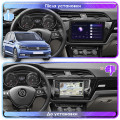 Штатная магнитола Lesko для Volkswagen Touran III 2015-н.в. экран 10" 2/32Gb 4G Wi-Fi GPS Top