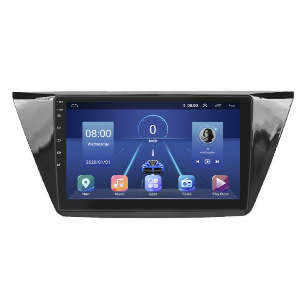 Штатная магнитола Lesko для Volkswagen Touran III 2015-н.в. экран 10" 4/32Gb 4G Wi-Fi GPS Top