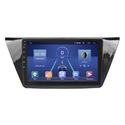 Штатная магнитола Lesko для Volkswagen Touran III 2015-н.в. экран 10" 6/128Gb 4G Wi-Fi GPS Top