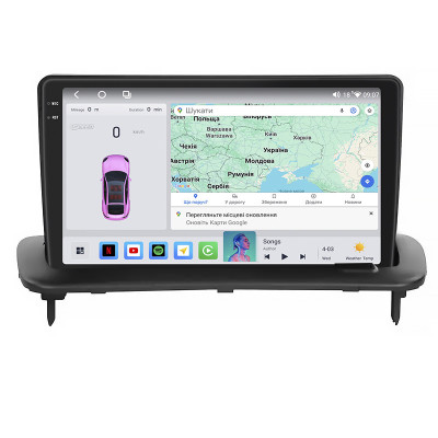 Штатная магнитола Lesko для Volvo C70 II Рестайлинг 2009-2013 экран 9" 4/64 QLED CarPlay 4G Wi-Fi GPS 360 Prime
