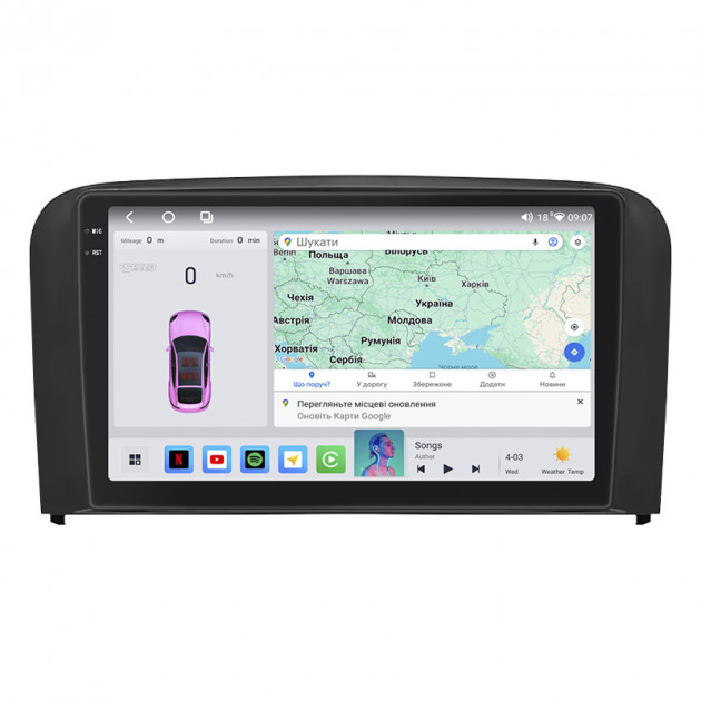 Штатная магнитола Lesko для Volvo S80 I 1998-2003 экран 9" 4/64 QLED CarPlay 4G Wi-Fi GPS 360 Prime