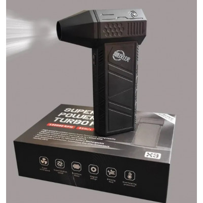 Turbo Jet Fan Violent X3 Hoco ручной сверхмощный вентилятор аккумуляторный от USB - Black