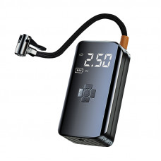 Портативный автомобильный компрессор HELLOLEIBOO CQB-008-04 беспроводной с дисплеем фонариком Type-C