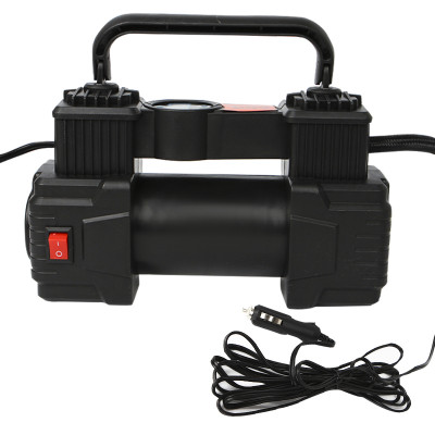 Автомобильный компрессор HELLOLEIBOO ZY-825 двухцилиндровый с цифровым дисплеем и кабелем 3 м + сумка