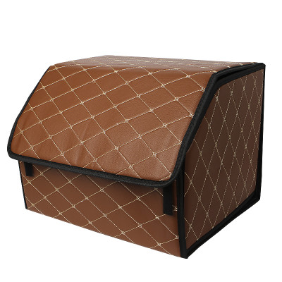 Автомобильный органайзер ZWX-002 Brown-Gold компактный вместительный два отдела для хранения на липучке с ручкой  65*30*30 см