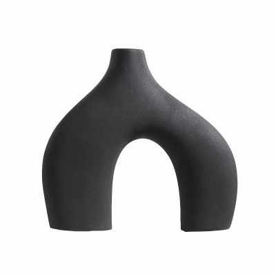 Ваза для цветов Двуногая керамическа в скандинавском стиле Black