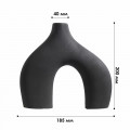 Ваза для цветов Двуногая керамическа в скандинавском стиле Black