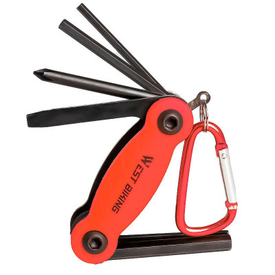 Мультитул West Biking YP0719243 карманный набор инструментов для велосипеда Red