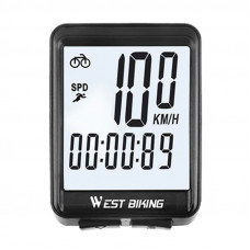 Велокомпьютер West Biking 0702054 с подсветкой White Беспроводной
