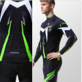 Вело костюм для мужчин X-Тiger XM-CT-013 кофта с длинным рукавом штаны Green M
