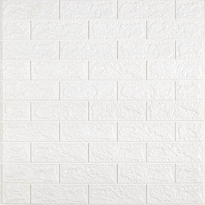 3D панель самоклеющаяся кирпич 690х780х5мм Белый Матовый (001-5M) SW-00000587