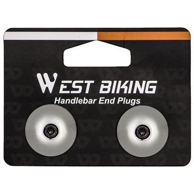 Заглушки в руль West Biking YP0804058 Silver