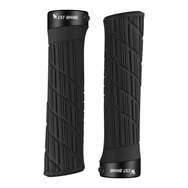 Грипсы велосипедные West Biking YP0804063 с двумя замками ручки на руль Black