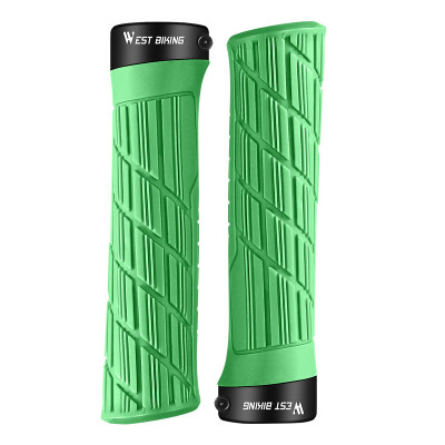 Грипсы велосипедные West Biking YP0804063 с двумя замками ручки на руль Green